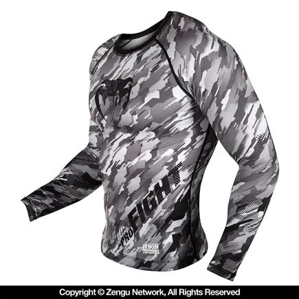 VENUM TECMO GRAPPLING RASHGUARD - BLACK/GREY 2 VENUM TECMO GRAPPLING RASHGUARD - BLACK/GREY - Image 2