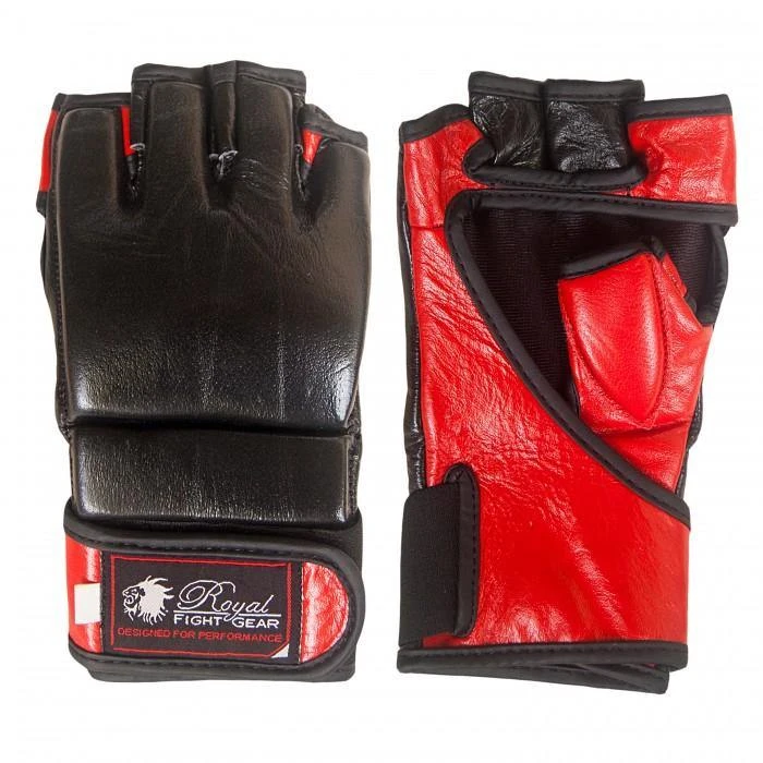 BOLD LOOK RFG MMA LEATHER GLOVES - Black/Red 1 BOLD LOOK RFG MMA LEATHER GLOVES - Black/Red