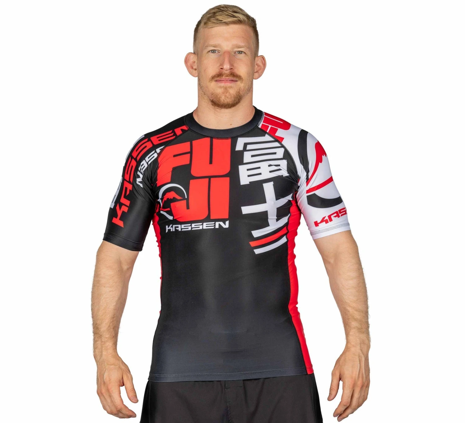 Fuji Kassen Short Sleeve Rashguard Red 1 Fuji Kassen Short Sleeve Rashguard Red