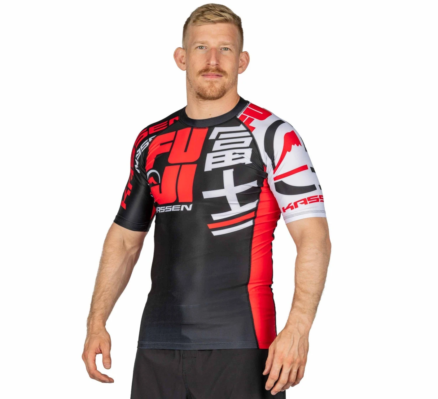 Fuji Kassen Short Sleeve Rashguard Red 2 Fuji Kassen Short Sleeve Rashguard Red - Image 2