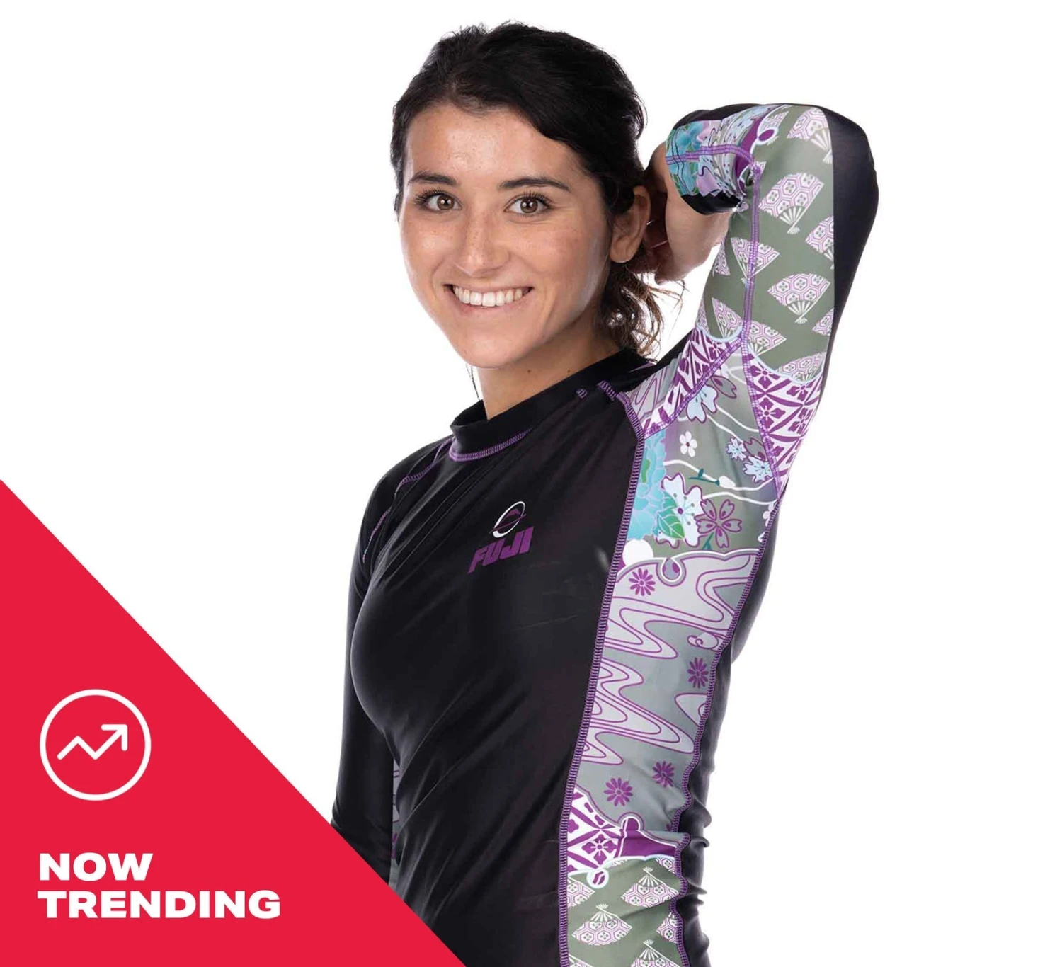 Fuji Kimono Kid's Long Sleeve Rashguard Purple 1 Fuji Kimono Kid's Long Sleeve Rashguard Purple