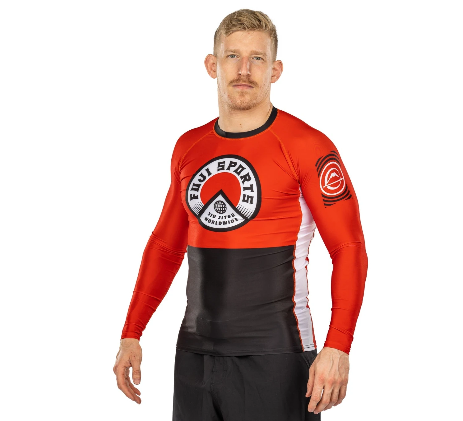Fuji Heritage Long Sleeve Rashguard Red 2 Fuji Heritage Long Sleeve Rashguard Red - Image 2
