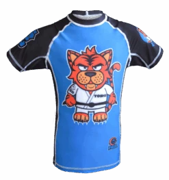 FUJI SPORTS TOSHI THE TIGER RASH GUARD, KIDS, YELLOW/ORANGE