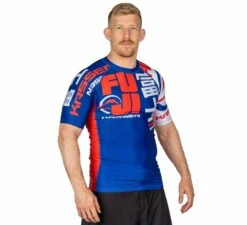 Fuji Kassen Short Sleeve Rashguard Blue -Martial Arts Equipment 6 1600x1600 81e2169e de52 41ab b76a bb0249a25d43