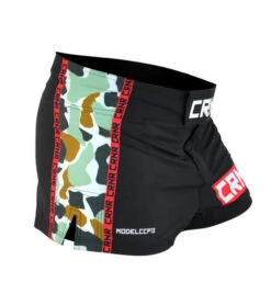 Combat Corner BOSS Fight Shorts Camo- Model 13 -Martial Arts Equipment BOSS FIGHT SHORTS MODEL 13 CAMO RIGHT ACTION 600x675 1