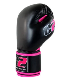 Combat Corner C2 Boxing Gloves W/ XtraFresh Blk/Pnk -Martial Arts Equipment C2 Boxing Glove PINK angle