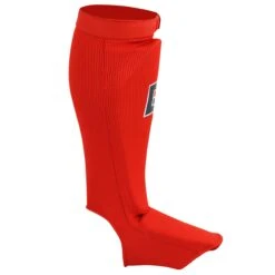 Combat Corner Slip On Elastic Shin Pads -Martial Arts Equipment ClothShinRed2 51329.1570811468