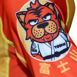 FUJI SPORTS TOSHI THE TIGER RASH GUARD, KIDS, YELLOW/ORANGE -Martial Arts Equipment Fuji ToshiRashGuard 4435 arm 7 2