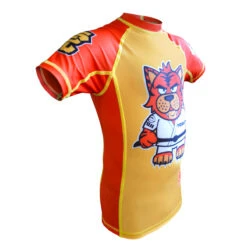 FUJI SPORTS TOSHI THE TIGER RASH GUARD, KIDS, YELLOW/ORANGE -Martial Arts Equipment Fuji ToshiRashGuard 4435 right 6 2