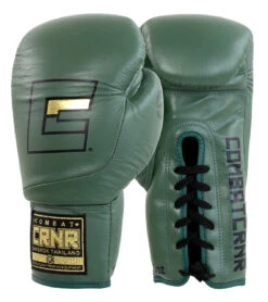 Combat Corner HMIT Lace Up Boxing Gloves 14 Combat Corner HMIT Lace Up Boxing Gloves -Martial Arts Equipment HMIT Lace Up Boxing Gloves OD Green DUAL 70953