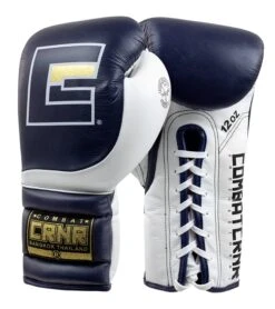 Combat Corner HMIT Lace Up Sparring Gloves Navy
