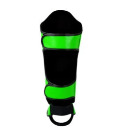 Combat Corner HMIT Shin Guards -Martial Arts Equipment HMIT Shin Guards GREEN BACK 600x675 1