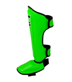 Combat Corner HMIT Shin Guards -Martial Arts Equipment HMIT Shin Guards GREEN LEFT 600x675 1