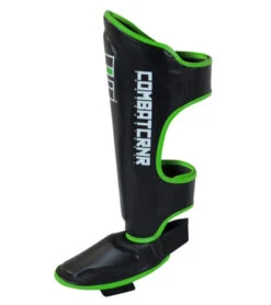 Combat Corner HMIT Shin Guards -Martial Arts Equipment HMIT Shin Guards Green Side2 600x675 1