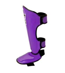 Combat Corner HMIT Shin Guards -Martial Arts Equipment HMIT Shin Guards Purple LEFT 600x675 1