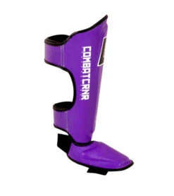 Combat Corner HMIT Shin Guards -Martial Arts Equipment HMIT Shin Guards Purple RIGHT 600x675 1