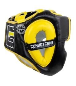 Combat Corner HMIT Full Face Head Gear 18 Combat Corner HMIT Full Face Head Gear -Martial Arts Equipment HMIT Full Face HEADGEAR YELLOW SIDE 45287.1594392282