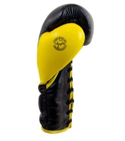 Combat Corner HMIT Lace Up Sparring Gloves Black/Yellow -Martial Arts Equipment HMIT Lace Up SPARRING Gloves Black Yellow RIGHT 71564.1580513002