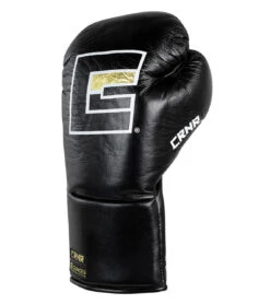 Combat Corner "Punchers" Professional Fight Gloves | Black -Martial Arts Equipment HMIT Puncher Gloves BLACK ANGLE 29921