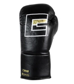 Combat Corner "Punchers" Professional Fight Gloves | Black -Martial Arts Equipment HMIT Puncher Gloves BLACK FRONT 41420