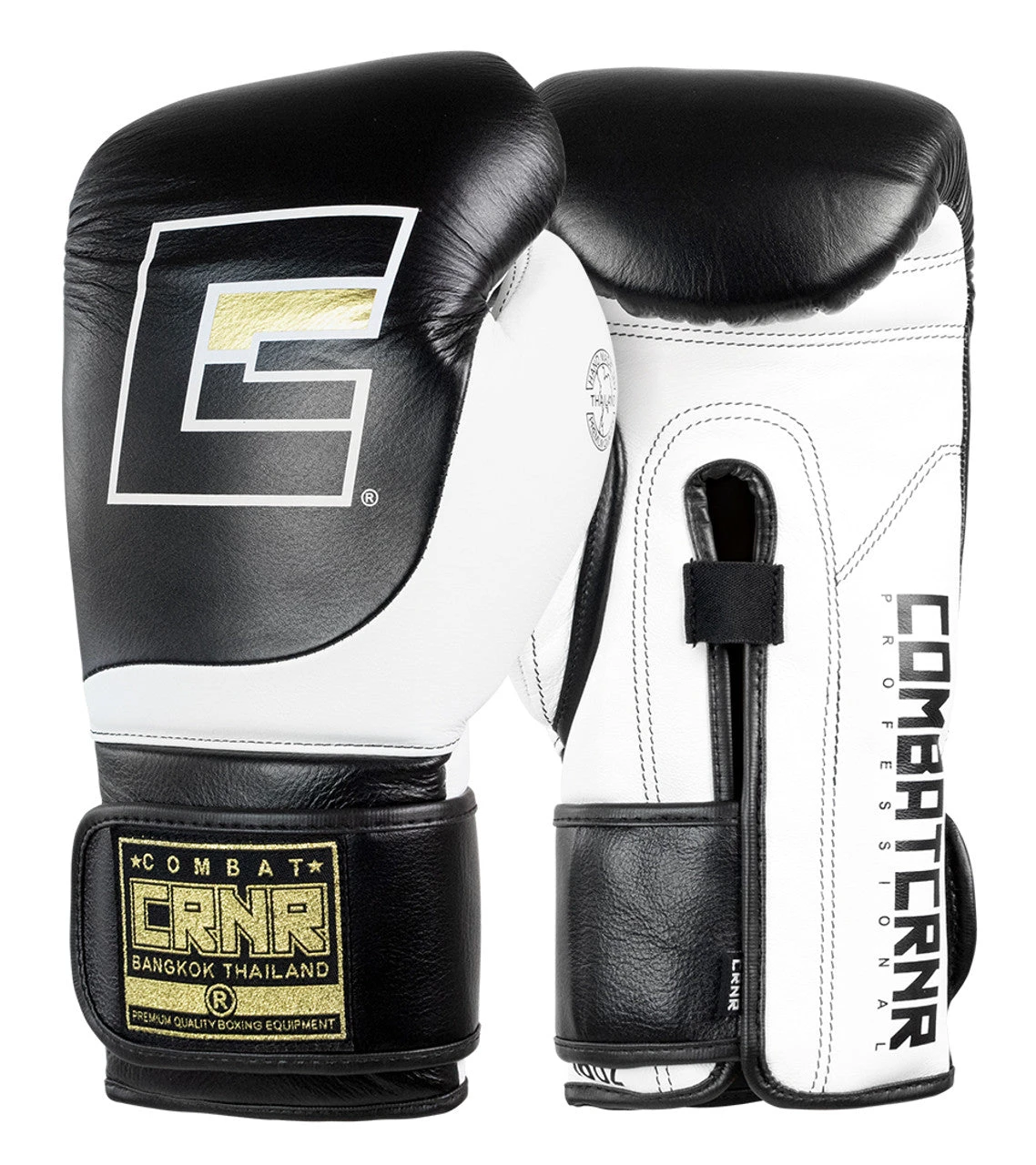 Combat Corner HMIT Velcro Sparring Gloves | Black/White 3 Combat Corner HMIT Velcro Sparring Gloves | Black/White - Image 3