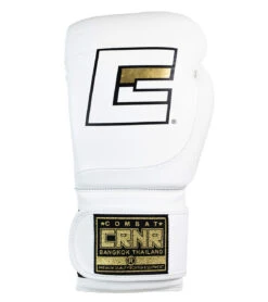 Combat Corner HMIT Velcro Sparring Gloves | White -Martial Arts Equipment HMIT Velcro Sparring Gloves WHITE FRONT 24103