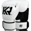 Combat Corner KRBON Boxing Gloves White-Black