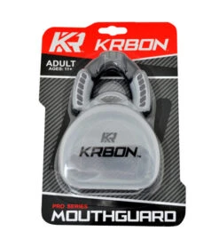 Combat Corner KRBON Pro Series Mouthguard With Case Black 5 Combat Corner KRBON Pro Series Mouthguard With Case Black -Martial Arts Equipment KRBON Mouthguard BLACK Package Front 600x675 1