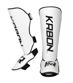 Combat Corner KRBON Shin Guards -Martial Arts Equipment KRBON SHIN GUARDS WHITE and Black DUAL 20857.1573059174