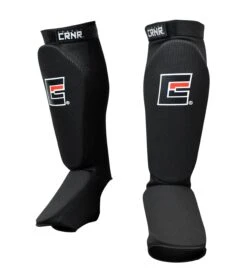 Combat Corner Slip On Elastic Shin Pads -Martial Arts Equipment Slip On Elastic Shin Pads BLACK DUEAL 170441579041331