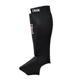 Combat Corner Slip On Elastic Shin Pads -Martial Arts Equipment Slip On Elastic Shin Pads BLACK LEFT 29993.1579041337