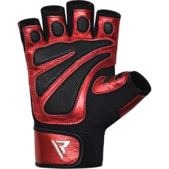 RDX SPORTS RDX S8 BOLD RED LEATHER GYM GLOVES -Martial Arts Equipment bold weight lifting gloves 320