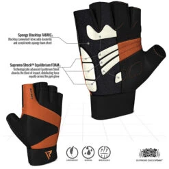 RDX SPORTS RDX S14 FERRIS WEIGHTLIFTING LEATHER GYM GLOVES 23 RDX SPORTS RDX S14 FERRIS WEIGHTLIFTING LEATHER GYM GLOVES -Martial Arts Equipment ferris weight lifting gloves 231