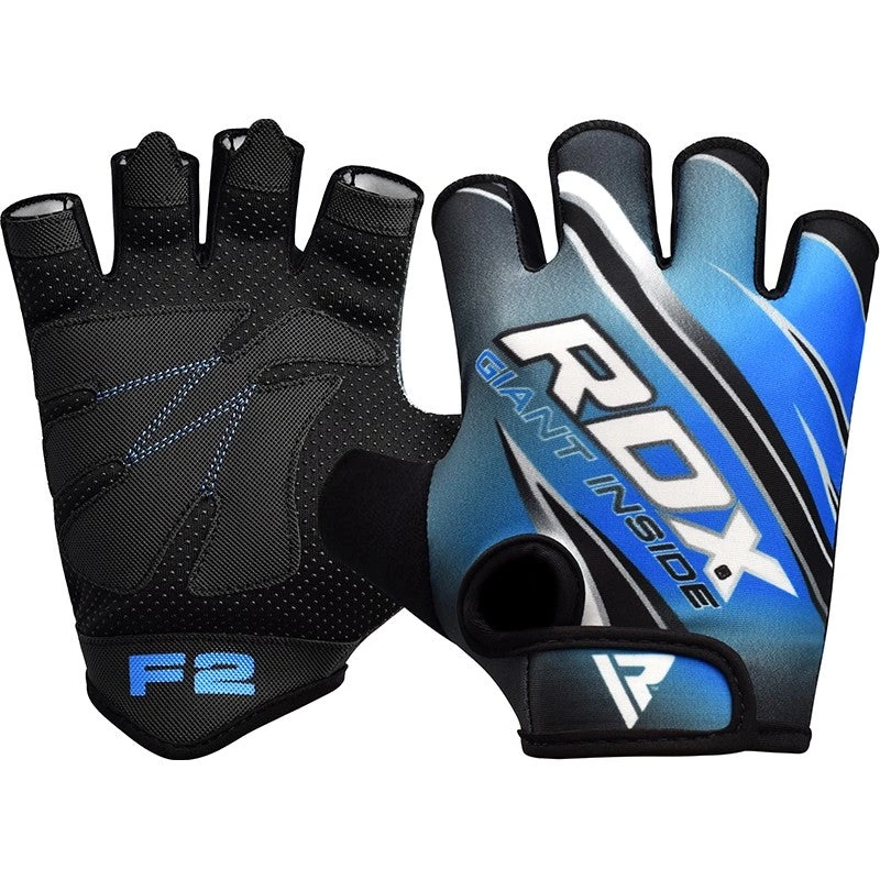 RDX SPORTS RDX F2 BLUE GYM WORKOUT GLOVES 1 RDX SPORTS RDX F2 BLUE GYM WORKOUT GLOVES