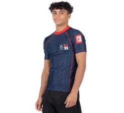 Fuji Team FUJI Short Sleeve Rashguard Blue [ADULT SIZES]