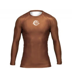 FUJI Baseline Ranked Long Sleeve Rashguard 16 FUJI Baseline Ranked Long Sleeve Rashguard -Martial Arts Equipment fuji baseline ranked rashguard brown 1