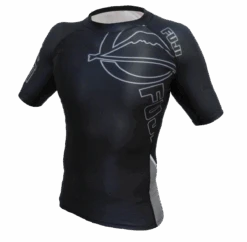 FUJI Inverted Short Sleeve Rashguard -Martial Arts Equipment fuji inverted short sleeve rashguard black 1