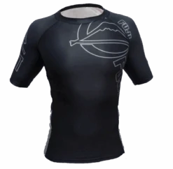 FUJI Inverted Short Sleeve Rashguard -Martial Arts Equipment fuji inverted short sleeve rashguard black 2