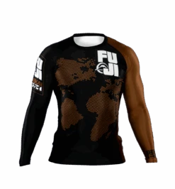 Fuji Sekai 2.0 Ranked Rashguard 33 Fuji Sekai 2.0 Ranked Rashguard -Martial Arts Equipment fuji sekai 2.0 ibjjf rashguard brown 3