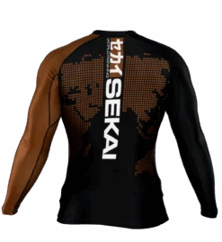 Fuji Sekai 2.0 Ranked Rashguard 36 Fuji Sekai 2.0 Ranked Rashguard -Martial Arts Equipment fuji sekai 2.0 ibjjf rashguard brown 4