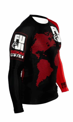 Fuji Sekai 2.0 Ranked Rashguard 38 Fuji Sekai 2.0 Ranked Rashguard -Martial Arts Equipment fuji sekai 2.0 ibjjf rashguard red 1