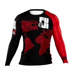 Fuji Sekai 2.0 Ranked Rashguard 37 Fuji Sekai 2.0 Ranked Rashguard -Martial Arts Equipment fuji sekai 2.0 ibjjf rashguard red 3