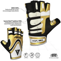 RDX SPORTS RDX S9 GLAZE WEIGHT LIFTING GLOVES -Martial Arts Equipment glaze weight lifting gloves 310