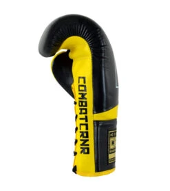 Combat Corner HMIT Lace Up Boxing Gloves | Yellow -Martial Arts Equipment hmit lace up boxing gloves 82