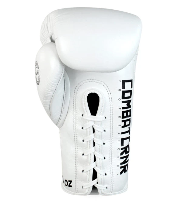 Combat Corner HMIT Lace Up Boxing Gloves White 5 Combat Corner HMIT Lace Up Boxing Gloves White - Image 5