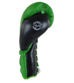 Combat Corner HMIT Lace Up Sparring Gloves Green/Black -Martial Arts Equipment hmit lace up sparring gloves green black 87
