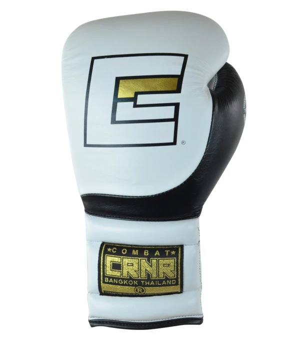 Combat Corner HMIT Lace Up Sparring Gloves White/Black 5 Combat Corner HMIT Lace Up Sparring Gloves White/Black - Image 5
