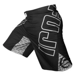 FUJI INVERTED BOARD SHORTS -Martial Arts Equipment leftlegup black inverted shorts web site