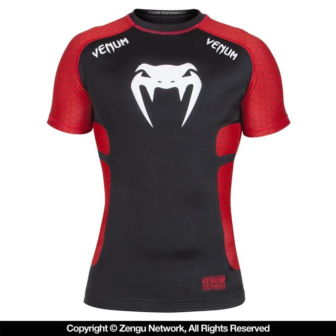 Venum "Absolute" Short-Sleeve Compression Shirt (Black/Red) 1 Venum "Absolute" Short-Sleeve Compression Shirt (Black/Red)