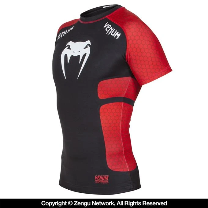 Venum "Absolute" Short-Sleeve Compression Shirt (Black/Red) 3 Venum "Absolute" Short-Sleeve Compression Shirt (Black/Red) - Image 3